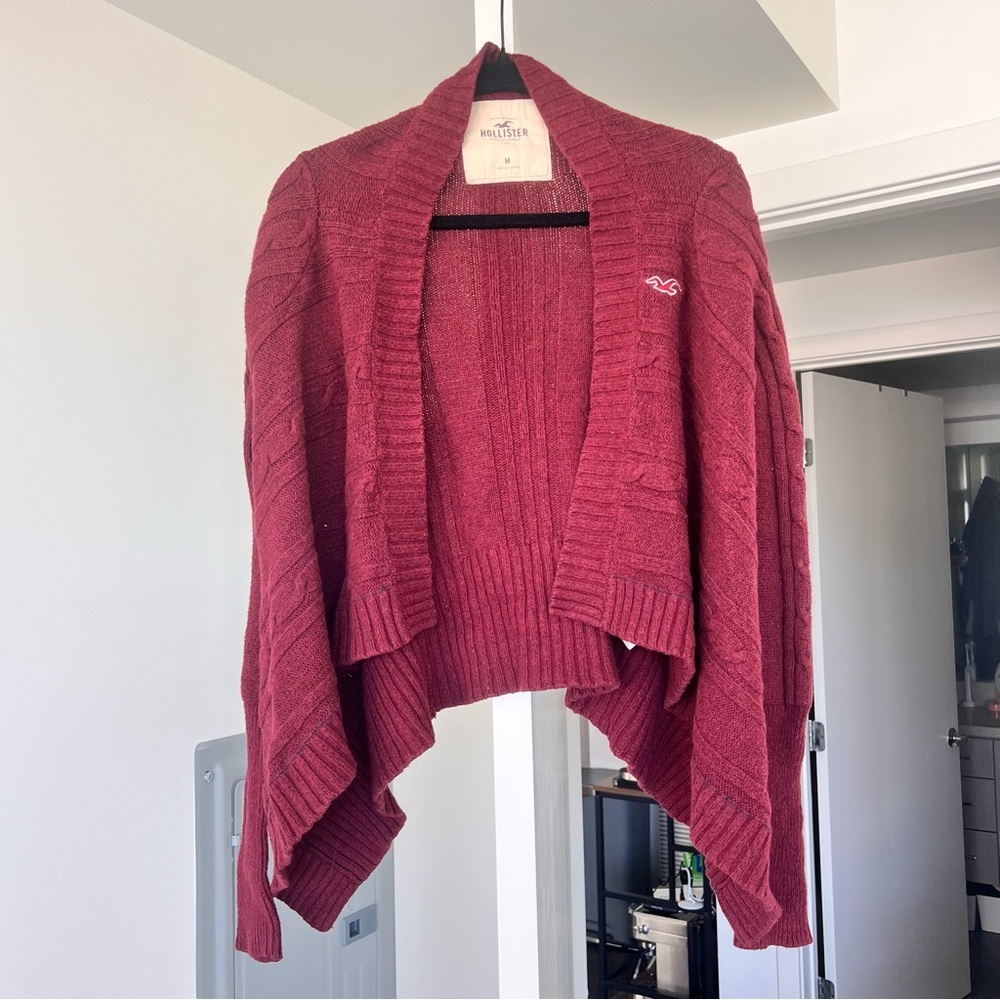 Hollister Open Front Cableknit Cardigan Sweater- Size M